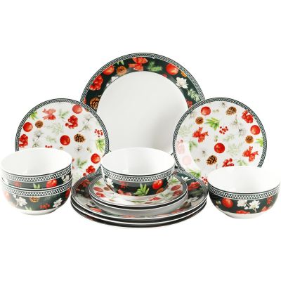 Christmas Flora Orchard Ceramic Dinner Set