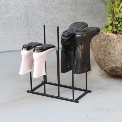 Wellington Boot Rack Black Metal Design