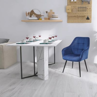 Velvet Modern Contemporary Tub Accent Dining Chairs