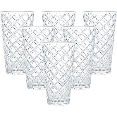 Lucente Stylish Rhombus Pattern Drinking Glasses