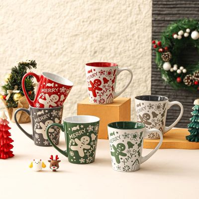 Christmas Gingerbread Man Stoneware Mug Set