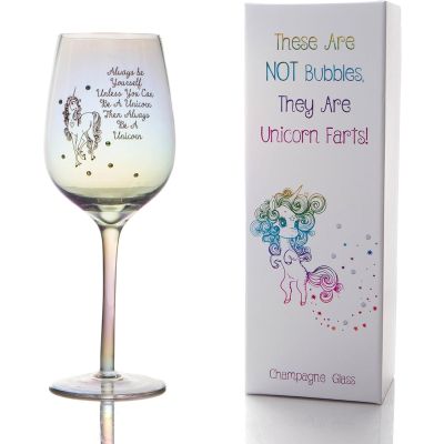 Boxer Gifts Unicorn Lustre Effect Sparkly Glass with Diamante