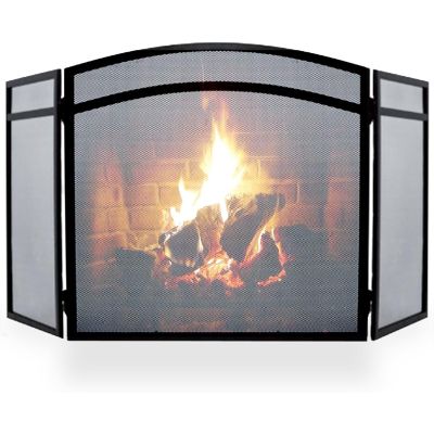 Hampton Fire Guard - Arched 3 Panel Folding Design