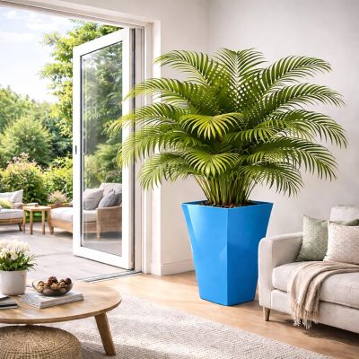 Milano Square Plastic Planter With Gloss Finish
