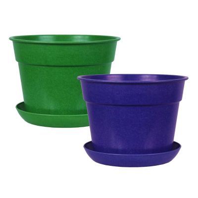 Greener Living Compostable Plant Pot & Saucer Sets 
