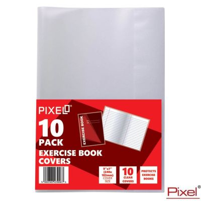 Pixel A4 Clear Exercise Book Covers Slip on Jackets