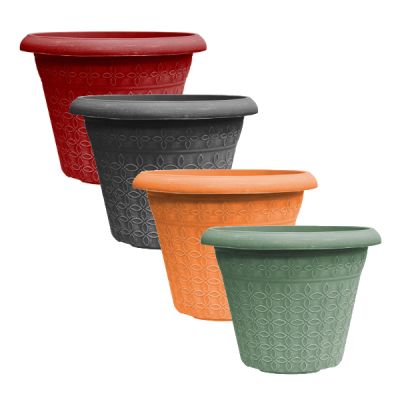 Geometric Petals Plastic Plant Pots