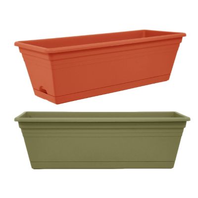 Trough Garden Planter Pot with Detachable Drainage Tray