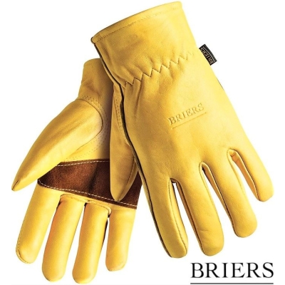 Briers Golden Leather Premium Hardwearing Gardening Gloves