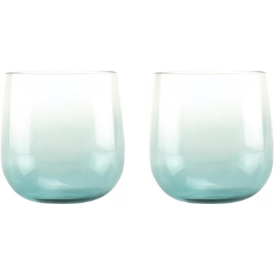 Yankee Candle 2PC Savoy Ombre Blue Glass Candle Jar Holder 