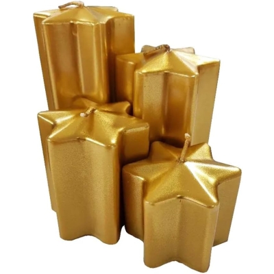 Decorative Wax Candles Pointed Star Pillar Candles