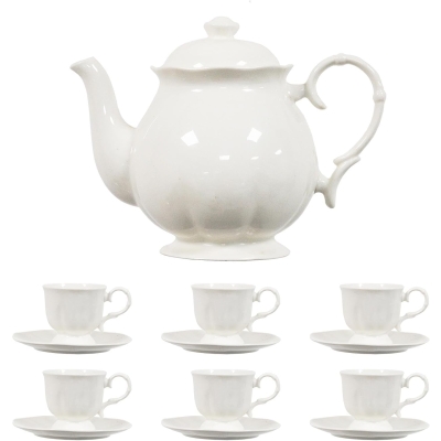 Porcelain White Tea Set