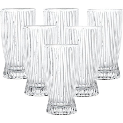 Vintage Stripes Highball Drinking Glasses