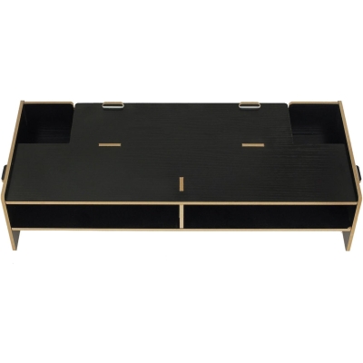 Black Desktop Monitor Stand Computer Screen Riser