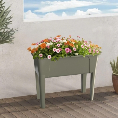 Raised Bed Plastic Trough Planter