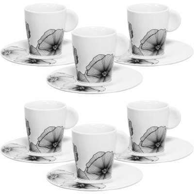 Porcelain Coffee Cup 150ml & Saucer Set