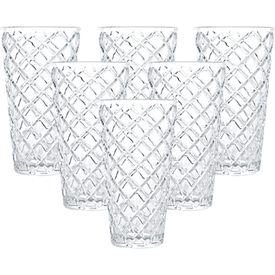 Lucente Stylish Rhombus Pattern Drinking Glasses