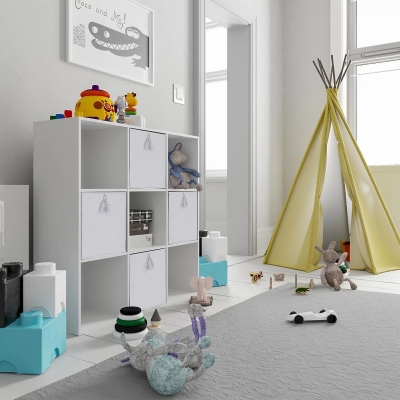 Urban Living Silver Velvet Collapsible Storage Cubes