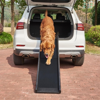 Folding Lightweight Black Plastic Portable Dog Pet Ramp