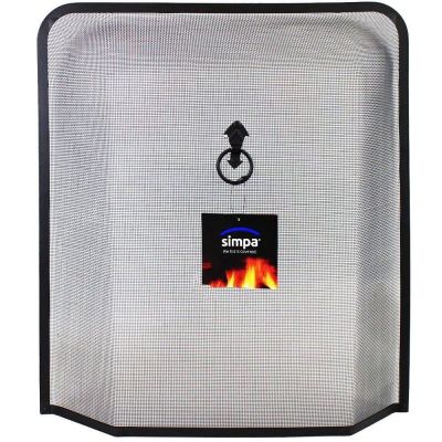 Ascot Arched Black Mesh Fire Guard