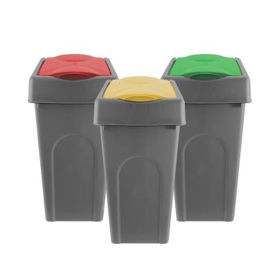 Square Slanted Rubbish Recycling Bin