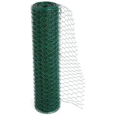 Chicken Wire Mesh Rabbit Animal Fence Green PVC Coated Steel