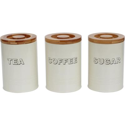 Antique Cylindrical Shaped Metal Storage Canisters