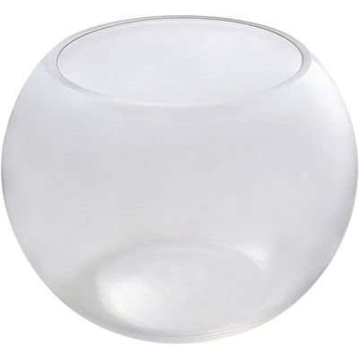 Clear Glass Fish Bowl Round Centerpiece Display Vase 