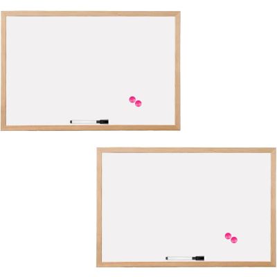 Magnetic Dry Wipe Whiteboard with Wood Frame