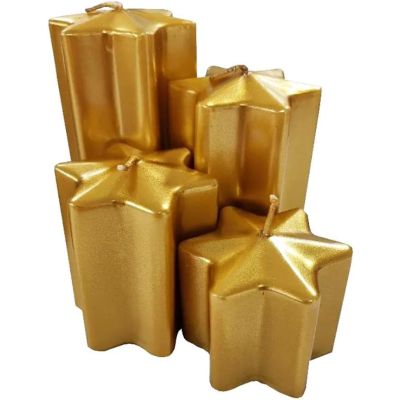 Decorative Wax Candles Pointed Star Pillar Candles