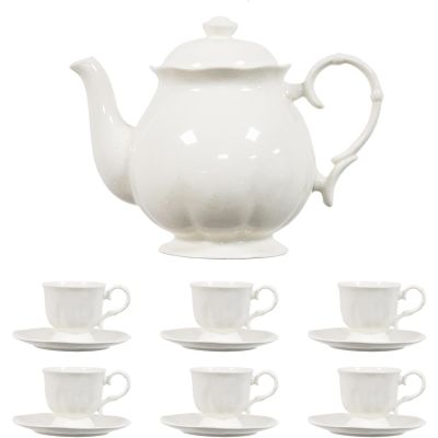 Porcelain White Tea Set