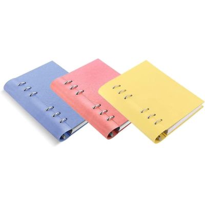 Filofax Classic 3PC Assorted Pastel Clipbooks: Rose, Lemon & Blue Clipbook Set