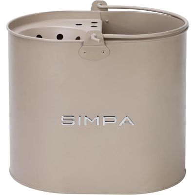 Stylish Metal Mop Buckets with Matt Mushroom Colour Finish