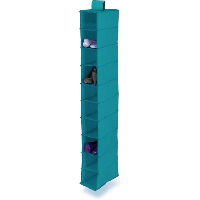 Blue Garment Hanger Wardrobe Rail Hanging Shelves