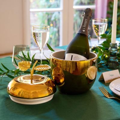 Talking Tables Gold Apple Ice Bucket with Lid