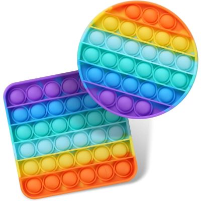 Colourful Large Silicone Rainbow Bubble Pop Fidget 