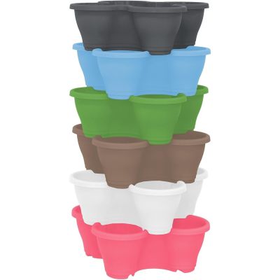 Quad-Pot Stackable Planters
