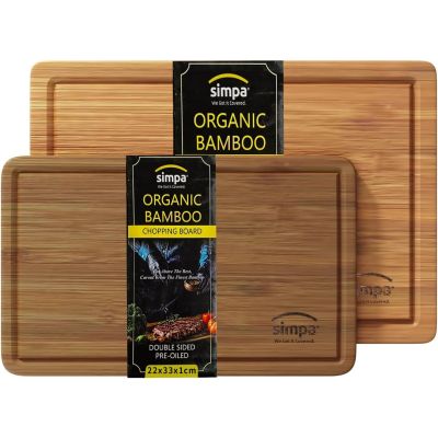 Organic Bamboo Pre-Oiled Double Sided Chopping Board