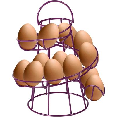 Vintage Helter Skelter Spiral Egg Basket Storage Holder Stand