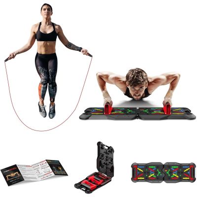 Murtisol Push-up Stand with Training Aid Mat and Skipping Rope Home Gym 