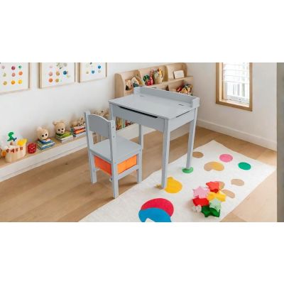 Children's Wooden Lift Up Lid Desk & Storage Drawer Chair Set