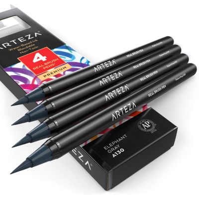 ARTEZA Real Brush Pens Watercolour Pens with Nylon Brush Tips