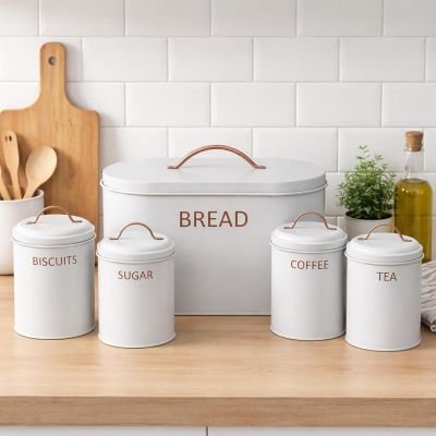 5 Piece Bread Bin Kitchen Storage Set