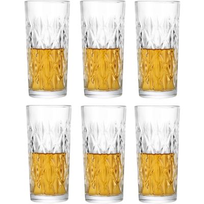 Old-Fashion Highball Drinking Glasses 370ml