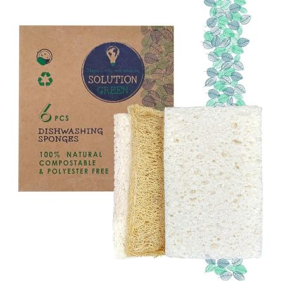 Solution Green Compostable Loofah Dish Sponges