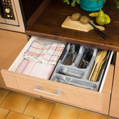 Curver Details Flexible Cutlery Tray Transparent
