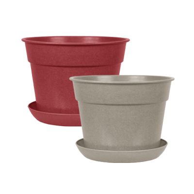 Round Biodegradable Compostable Degradable Pots with Saucers