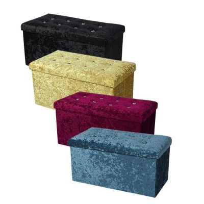 Large Fold Flat Ottoman Storage Extra Thick Comfortable Cushion