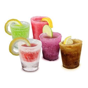 Ice Shot Plastic Frozen Party Drink Glass Mould Tray Freeze Cube Maker Set