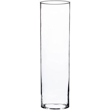 Lucenté Home Collection Large Giant Clear Glass Cylinder Vase